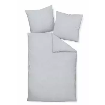 Мягкий чехол на подушку из жатого хлопка Janine Mako Kl.K. 40x40 1 шт. ПИАНО 125-028-600 платина Original Janine