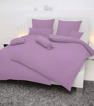 Мягкий чехол на подушку из жатого хлопка Janine Mako Kl.K. 40х40 1 шт. ПИАНО 125-025-600 сиреневый Original Janine