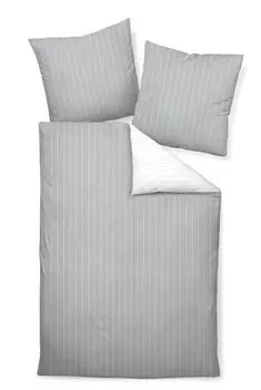 Мягкий чехол на подушку из жатого хлопка Janine Mako Kiss. 40x80 1 шт. ТАНГО 20020-08-602 серебро Original Janine