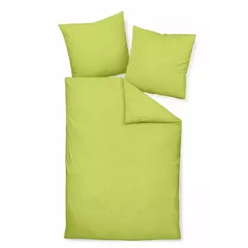 Мягкий чехол на подушку из жатого хлопка Janine Mako Kl.K. 40x40 1 шт. PIANO 125-036-600 яблочно-зеленый Original Janine