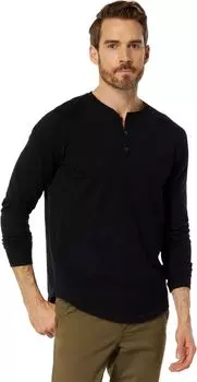 Мягкий джерси Henley с длинными рукавами Good Man Brand, черный
