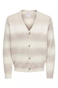 Мягкий градиентный вязаный кардиган Only & Sons, белый