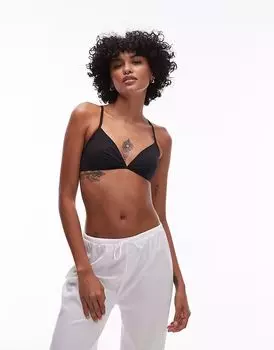 Мягкий хлопковый бюстгальтер ARKET черного цвета