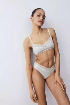 Мягкий хлопковый бюстгальтер H&M, серый