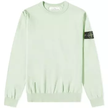 Мягкий хлопковый трикотаж с круглым вырезом Stone Island