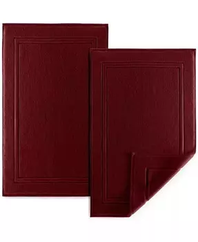 Мягкий и впитывающий роскошный хлопковый коврик для ванной 44 x 26 дюймов — 2 шт Alibi, красный