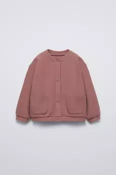Мягкий кардиган на каждом стилье ZARA, розовый