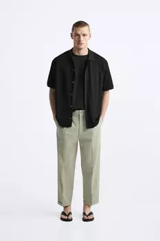 Мягкий кардиган в ребро ZARA, черный