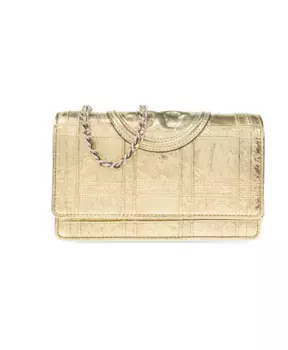 Мягкий кошелек Fleming на цепочке Tory Burch, желтый