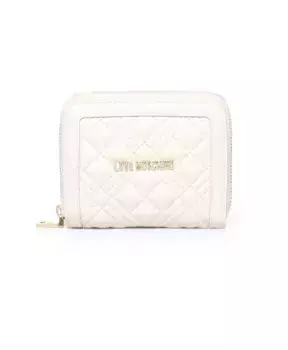 Мягкий кошелек на молнии Love Moschino, белый