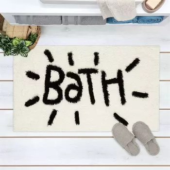 Мягкий коврик для ванной Evidea, кремовый, 60x100 см