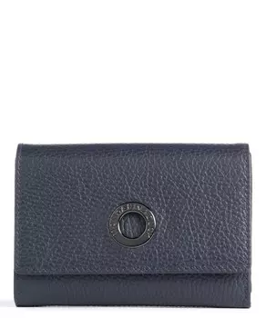 Мягкий кожаный кошелек из зернистой телячьей кожи Mandarina Duck, синий