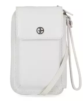 Мягкий кожаный кросс-боди кошелек Tech Giani Bernini, белый