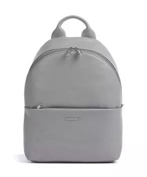 Мягкий кожаный рюкзак из зернистой телячьей кожи Mandarina Duck, серый
