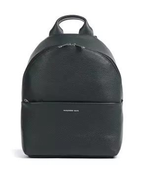 Мягкий кожаный рюкзак из зернистой телячьей кожи Mandarina Duck, зеленый