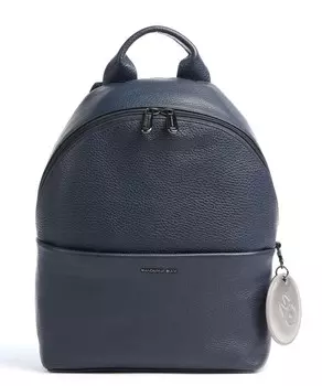 Мягкий кожаный рюкзак из зернистой телячьей кожи Mandarina Duck, синий