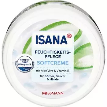 Мягкий крем-увлажняющий крем ISANA, 200 ml