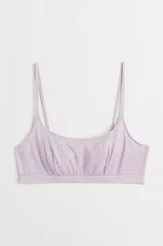 Мягкий кружевной бюстгальтер H&amp;M, светло-фиолетовый
