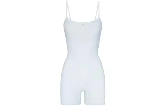 Мягкий кружевной комбинезон-комбинезон для отдыха SKIMS, женский, цвет CELESTE/небесно-голубой