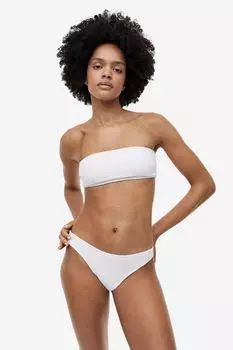 Мягкий лиф бикини-бандо H&M, белый