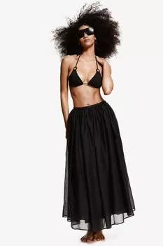 Мягкий лиф бикини с треугольными чашечками H&M, черный