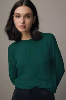 Мягкий на ощупь уютный джемпер с круглым вырезом Next, зеленый