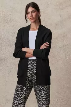 Мягкий на ощупь, уютный, трикотажный удлиненный кардиган Next, черный