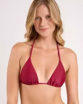 Мягкий однотонный треугольный верх бикини Ro de Sol, розовый