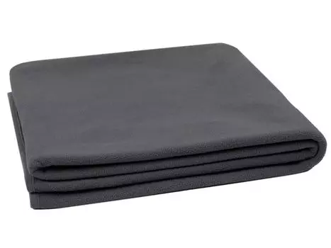 Мягкий плед, 130х170 см, флис, темно-синий Zollner, серый