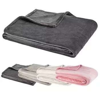 Мягкий плед Cashmere Touch 150х200 см, плед пушистый зимний плед, плед на диван, кремовый, экрю Visaggio, темно-серый