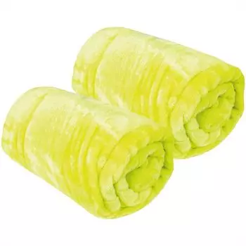 Мягкий плед "Целина" в упаковке 2 шт. - качественный пушистый плед, 70 х 100 см - зеленый. Bestlivings