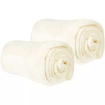 Мягкий плед "Целина" в упаковке 2 шт. - качественный пушистый плед, 80 х 120 см - антрацит. Bestlivings, бежевый