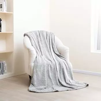 Мягкий плед, двусторонний плед, с имитацией овчины, серый, 150х200 см Paco Home