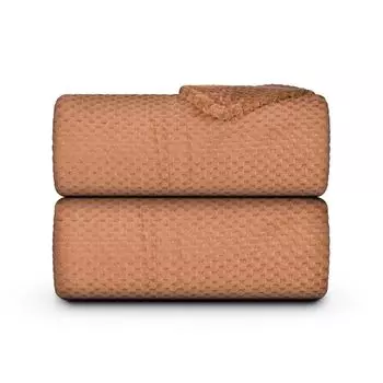 Мягкий плед фланелевый плед 150х200см (карри) плед пушистой структуры на диван, диван и кровать, покрывало - плед на диван Bestlivings, бежевый