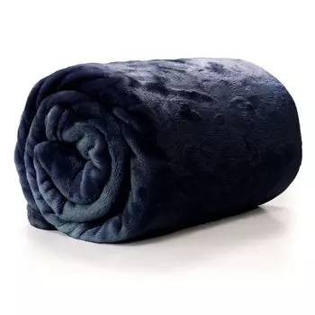 Мягкий плед, одеяло ENZO 130х180см темно-синий темно-синий LEMETEX