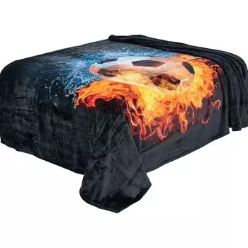 Мягкий плед пушистый футбол без шерпа 150х200 см плед ЭМ персонаж покрывало пламя Haus und Deko