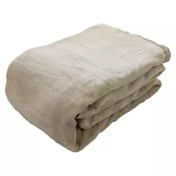 Мягкий плед пушистый светло-серый 150х200 см бархатный мягкий однотонный плед на диван Haus und Deko, бежевый