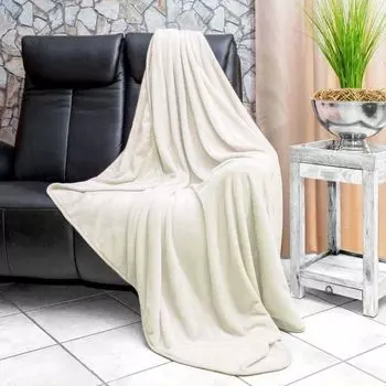 Мягкий плед Rally Fashion Uni Cassy 150х200 см натуральный