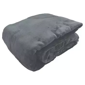 Мягкий плед размером 150х200 см, не мнеющийся и дышащий плед для дивана розового цвета с вафельным узором. Haus und Deko, серый