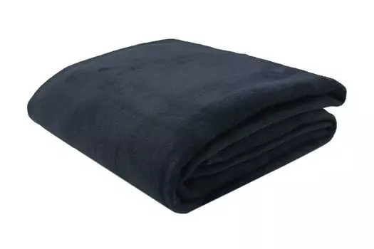 Мягкий плед с переплетом, 150х200 см, фиолетовый (сиреневый) Zollner, темно-синий