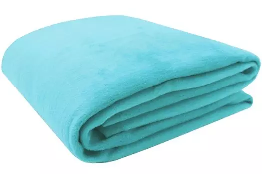 Мягкий плед с переплетом, 150х200 см, винно-красный Zollner, синий