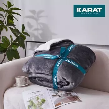 Мягкий плед снег, покрывало, плед на диван, пушистые белые пайетки 150х120см Floordirekt, темно-серый