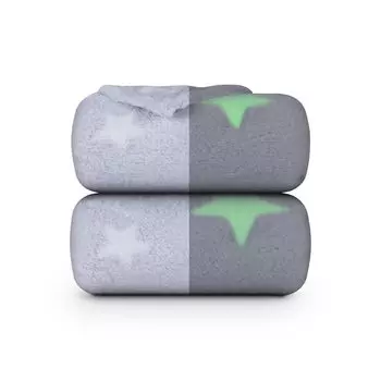 Мягкий плед - светящийся фланелевый плед 150 х 200 см (розовый) пушистый светлый плед для девочек мальчиков, детские комнаты, покрывало Bestlivings, серый