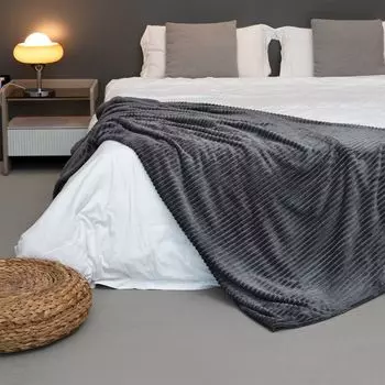Мягкий плед, вафельный флисовый плед, плед, уютный плед для дивана, 150 х 200 см Paco Home, серый