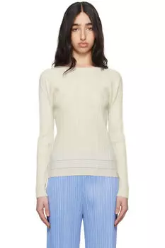 Мягкий плиссированный свитер Off-White PLEATS PLEASE ISSEY MIYAKE