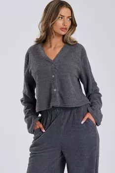 Мягкий пушистый кардиган Loungeable, серый