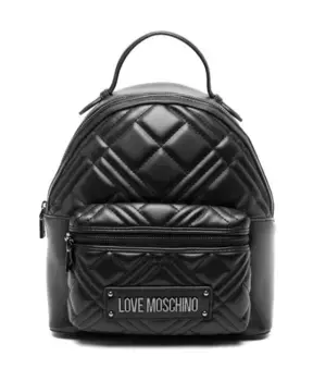 Мягкий рюкзак с логотипом Love Moschino, черный