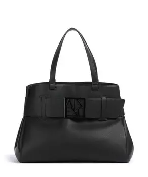 Мягкий шоппер Susie из искусственной кожи Armani Exchange, черный