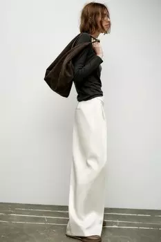 Мягкий свитер с длинными рукавами ZARA, серый мергель