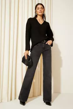 Мягкий свитер с V-образным вырезом Friends Like These, черный